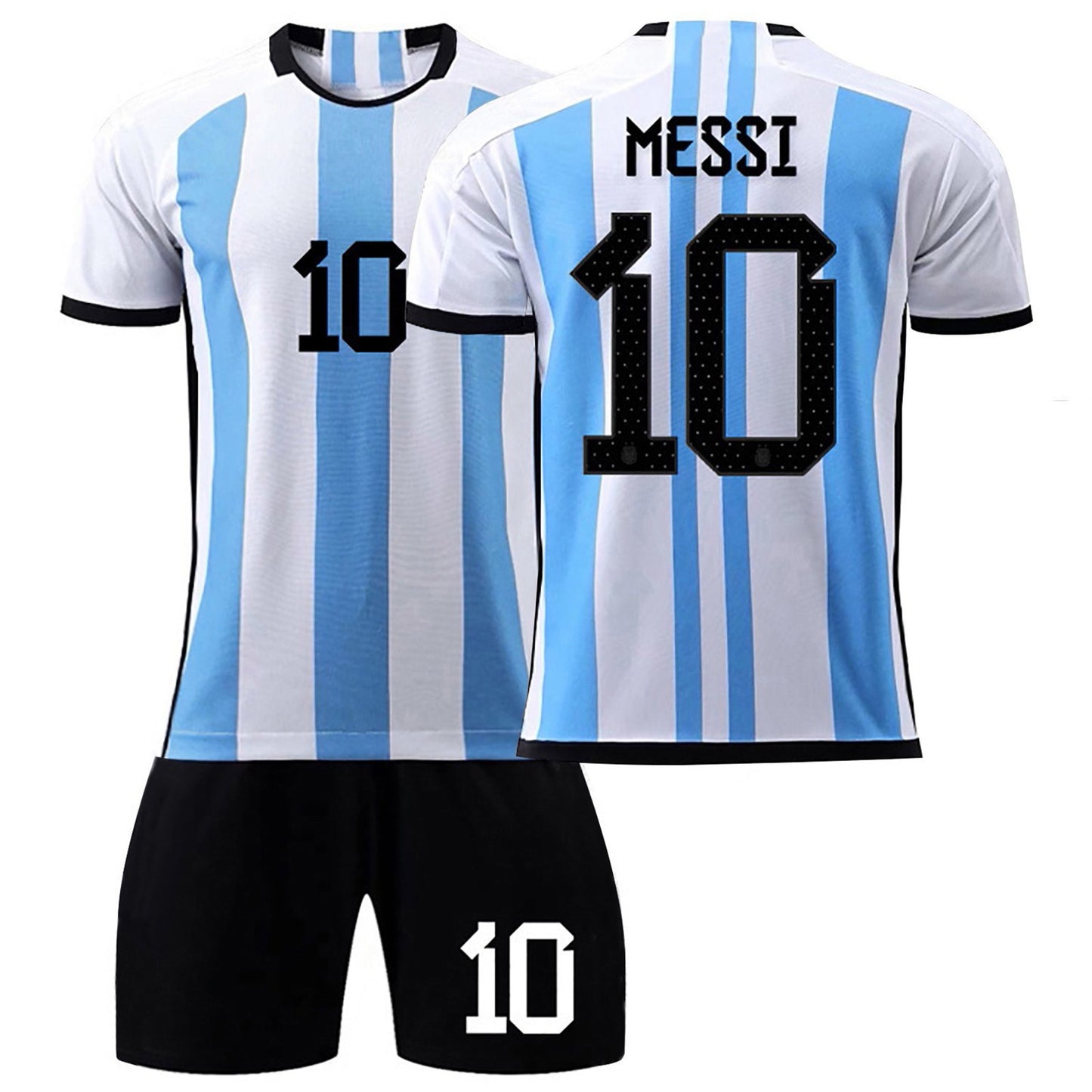 22/23 Argentina Soccer Team Home Jerseys 2 Piece Sets, Unisex Soccer Training Kit Printed Jersey Shorts Sets