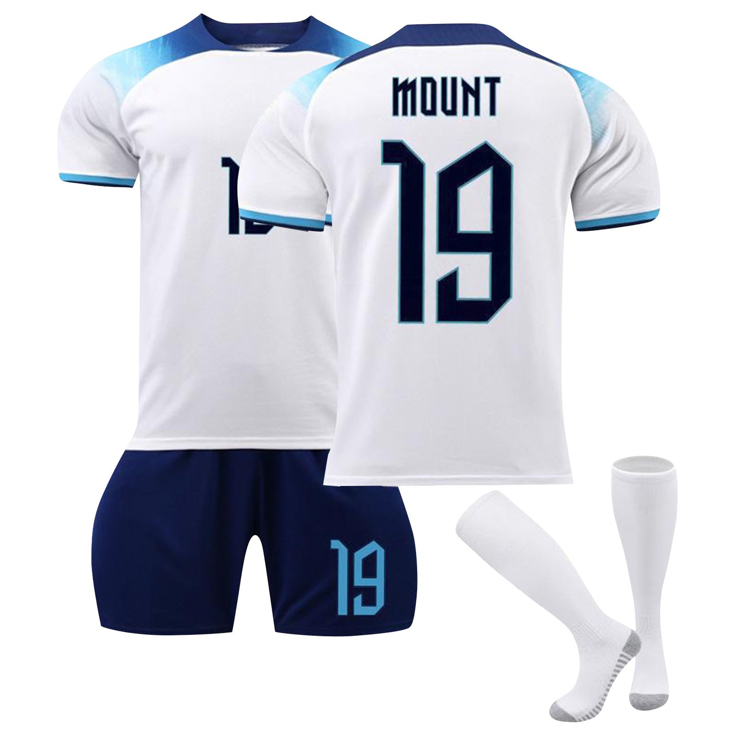 2022 World Cup in England Jersey 3 Piece Set, Soccer Training Kit Printed Jersey Shorts Socks Set