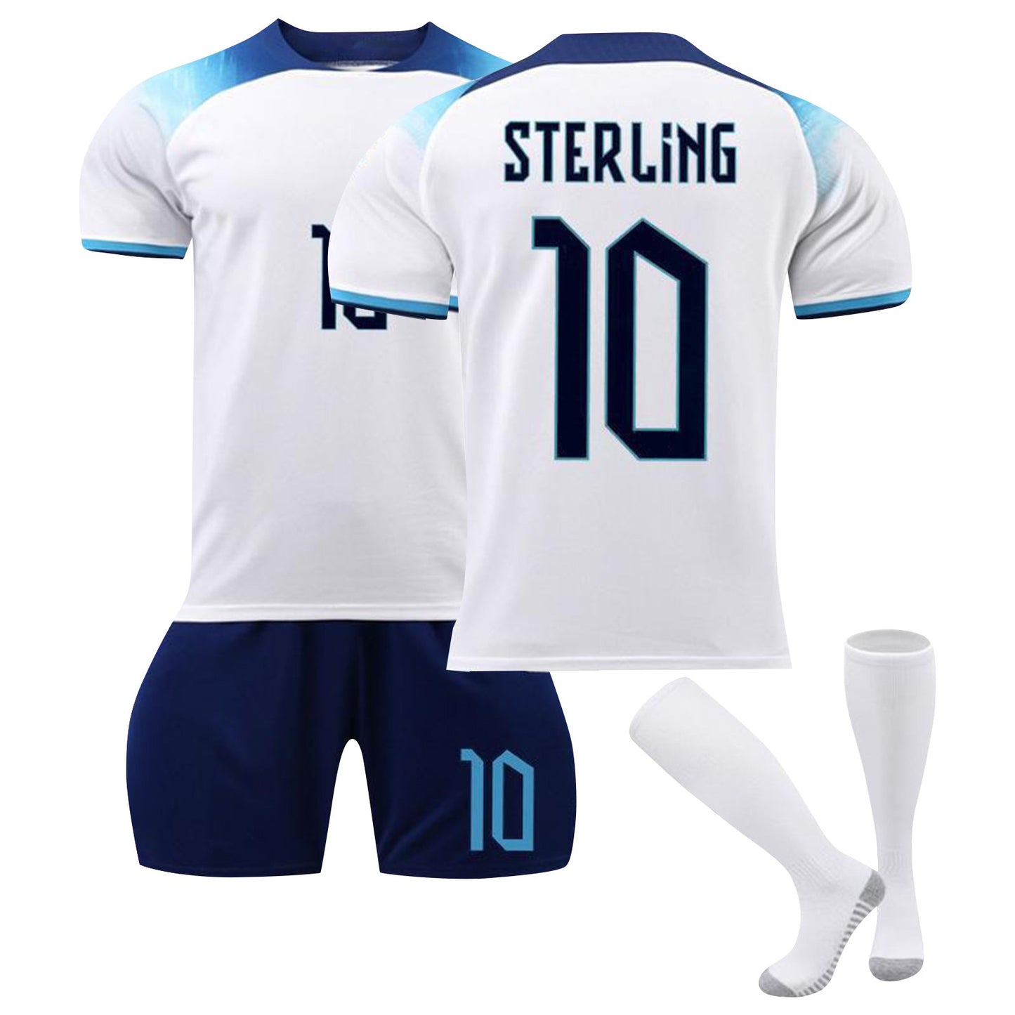 2022 World Cup in England Jersey 3 Piece Set, Soccer Training Kit Printed Jersey Shorts Socks Set