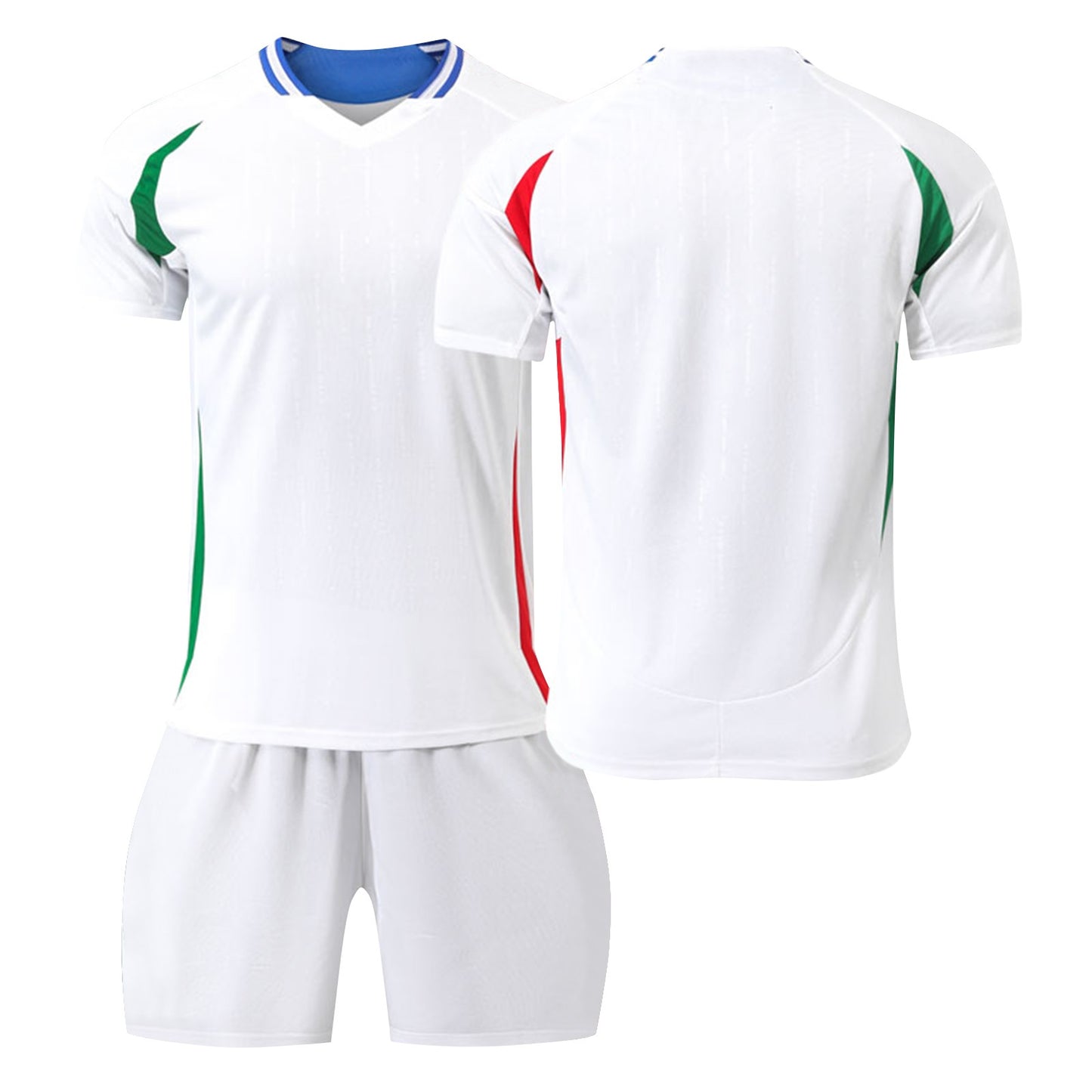 24-25 Italy Away Jersey 2 Piece Set, Soccer Training Kit Printed Jersey Shorts Socks Set