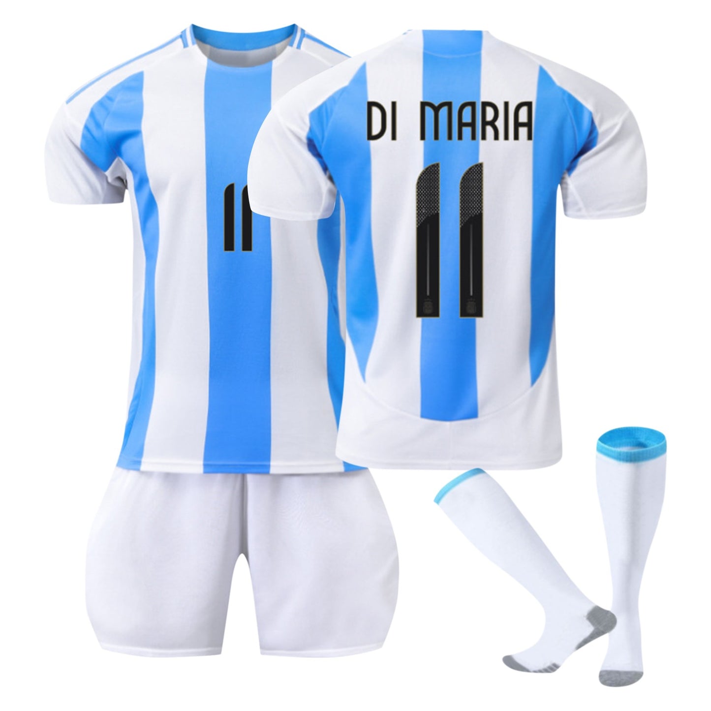 24-25 Argentina Soccer Team Home Jerseys 3 Piece Set, Soccer Training Kit Printed Jersey Shorts Socks Set