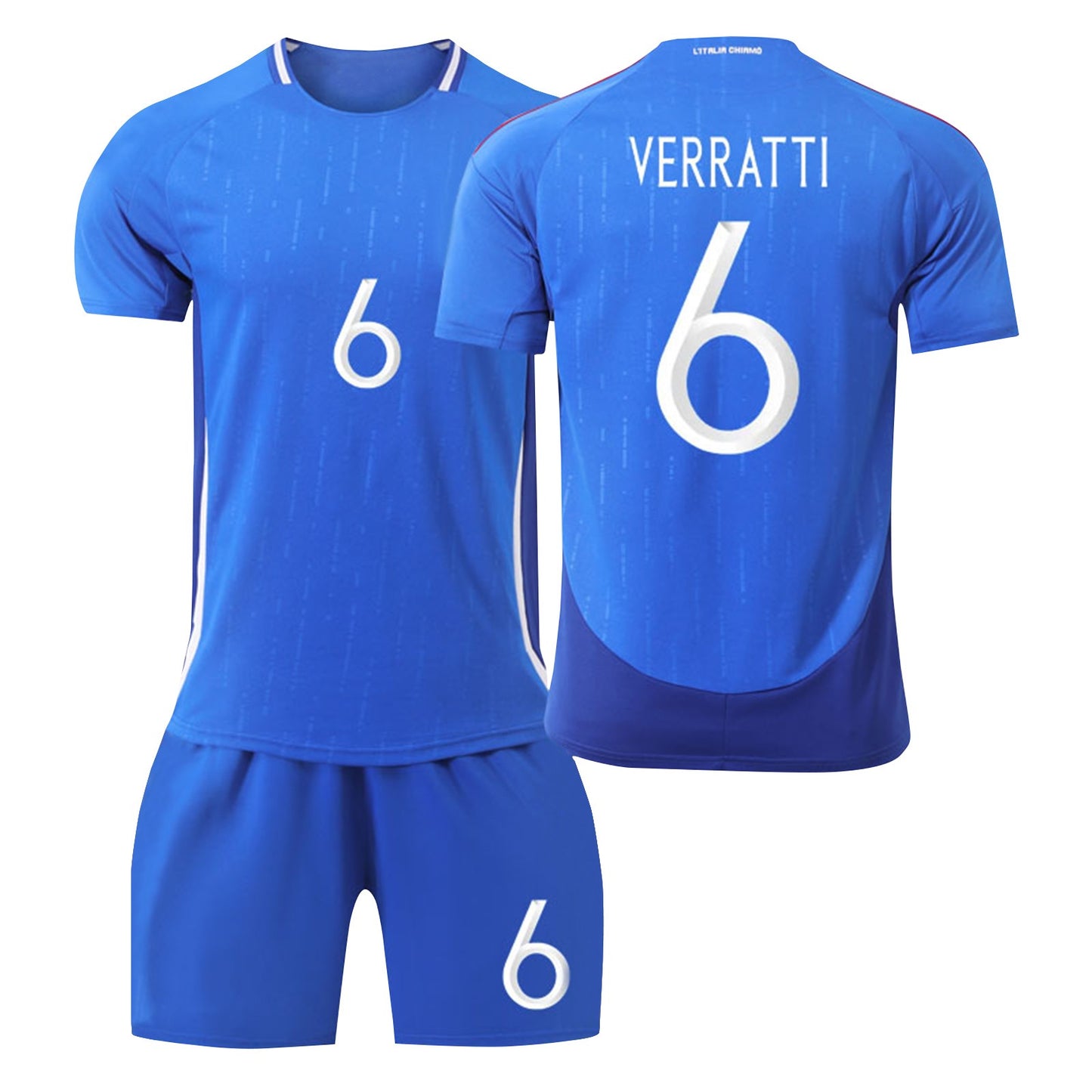 24-25 Italy Home Jersey 2 Piece Set, Soccer Training Kit Printed Jersey Shorts Socks Set.