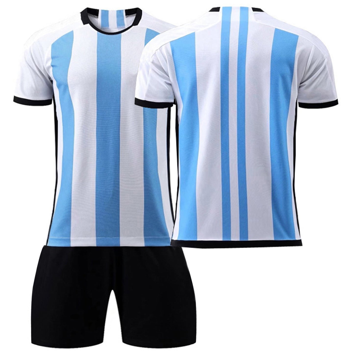 22/23 Argentina Soccer Team Home Jerseys 2 Piece Sets, Unisex Soccer Training Kit Printed Jersey Shorts Sets