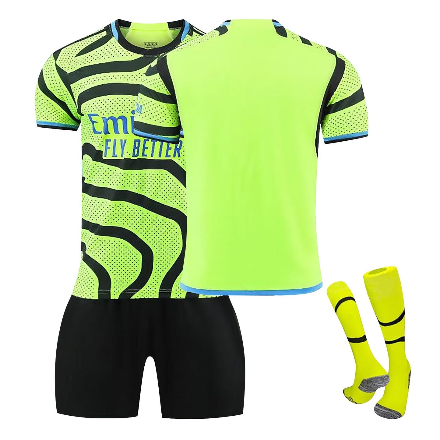 23-24 Arsenal Away Games Jersey 3 Piece Set, Soccer Training Kit Printed Jersey Shorts Socks Set