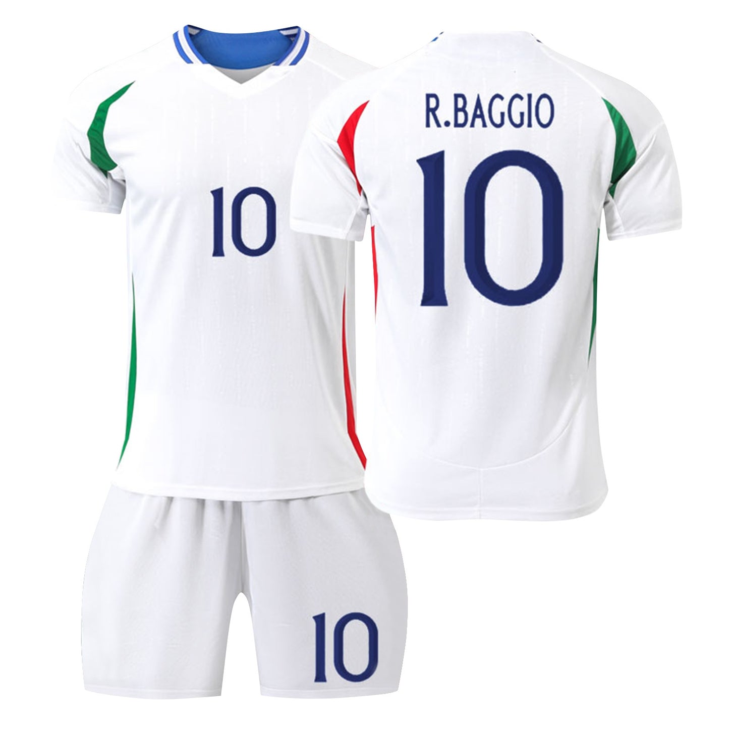 24-25 Italy Away Jersey 2 Piece Set, Soccer Training Kit Printed Jersey Shorts Socks Set