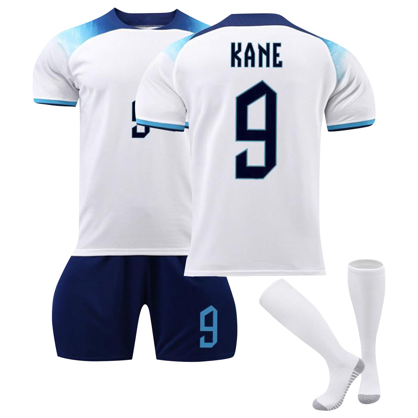 2022 World Cup in England Jersey 3 Piece Set, Soccer Training Kit Printed Jersey Shorts Socks Set