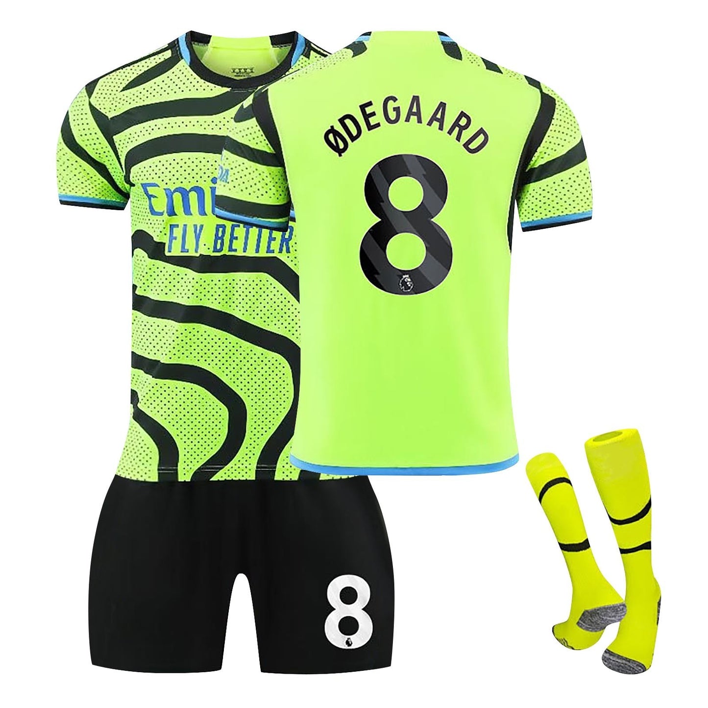 23-24 Arsenal Away Games Jersey 3 Piece Set, Soccer Training Kit Printed Jersey Shorts Socks Set