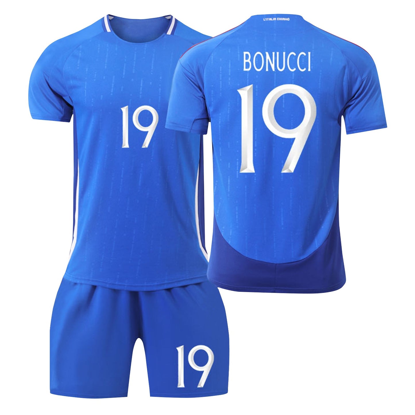 24-25 Italy Home Jersey 2 Piece Set, Soccer Training Kit Printed Jersey Shorts Socks Set.